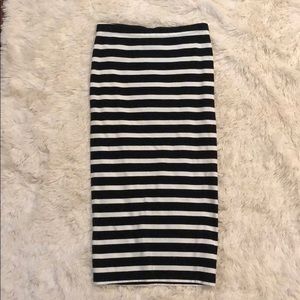 Stripe Midi Pencil Skirt EXPRESS